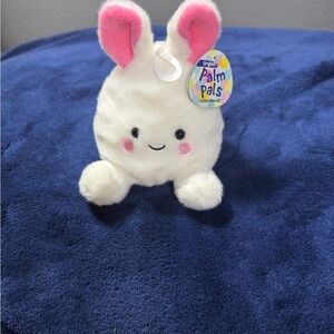 Palm Pals White and Pink Stuffed Bunny